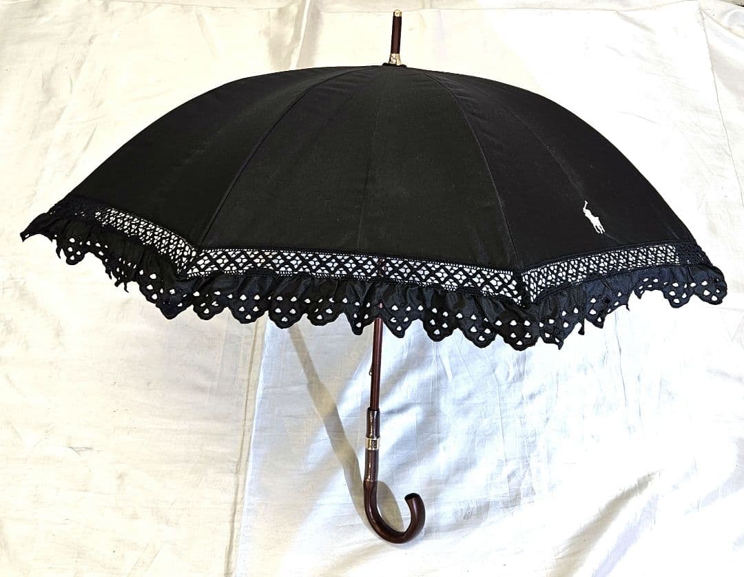 フォロー割　POLO　ポロラルフローレン　長傘　晴雨兼用　フリル　エンブフリル