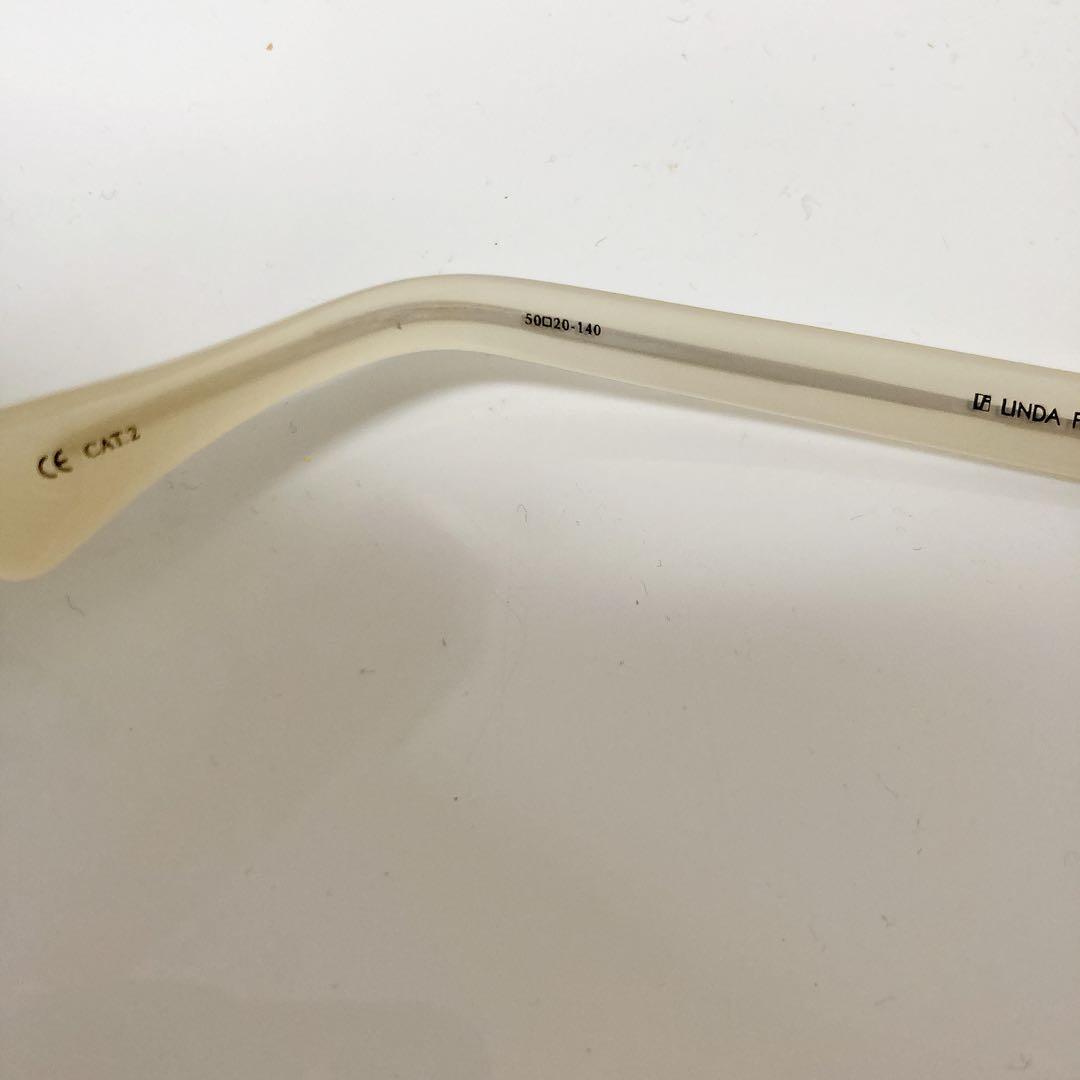 blue様新品未使用ドリスヴァンノッテン×リンダファローサングラスメガネ眼鏡白