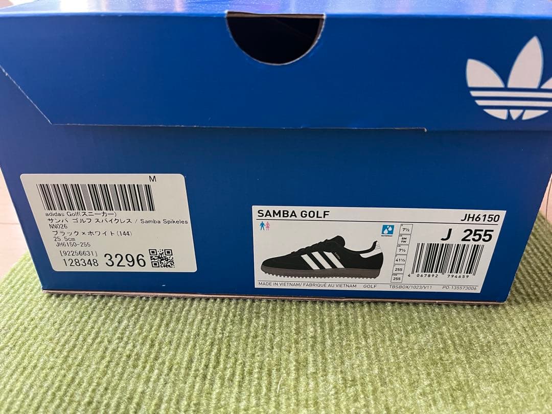 アディダス ゴルフシューズ 25.5cm サンバ ゴルフ フルグレインレザー