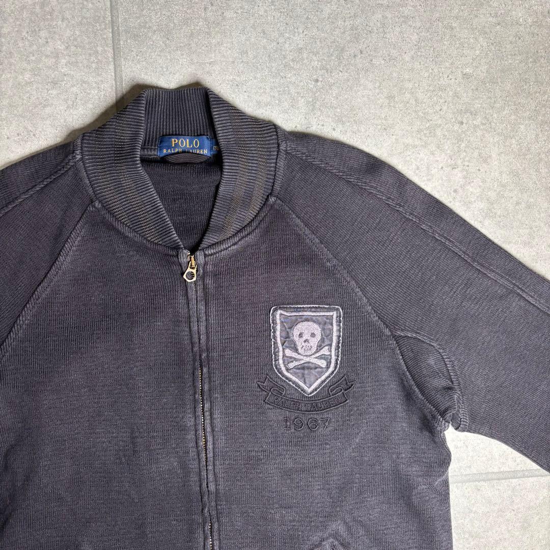 ラルフローレン　MA-1　ボンバージャケット　スカル　RUGBY　刺繍　ベル型
