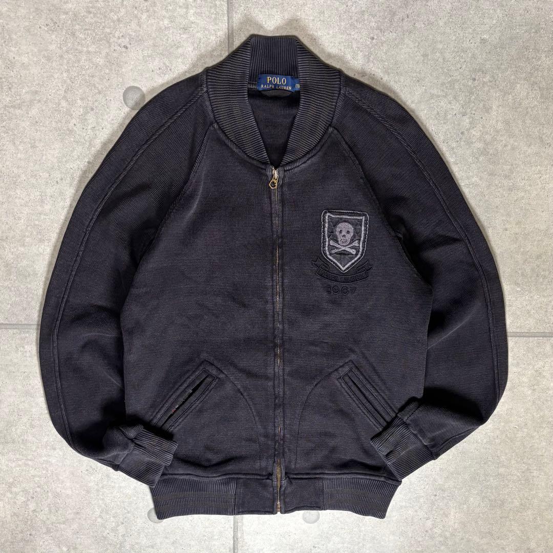 ラルフローレン　MA-1　ボンバージャケット　スカル　RUGBY　刺繍　ベル型