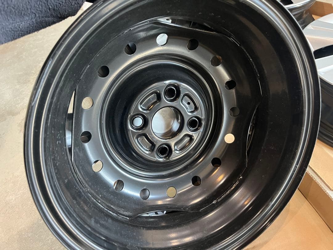 スズキ スペーシア14インチ 鉄 ホイール/キャップ 4枚セット