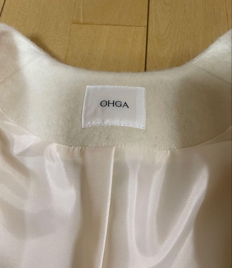 【未使用タグ付き】OHGA シャギーコーディガン　ホワイト