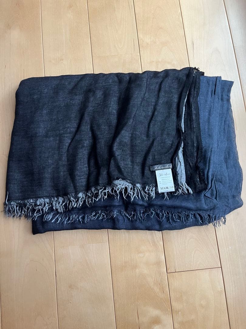 ファリエロサルティ　ストール 大判 グラデーション　ネイビーブラック