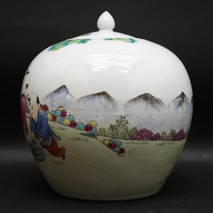 中国美術 中国古玩 蓋付飾壺 将軍罐 沈香壷 壷 唐物 時代 骨董 古美術品