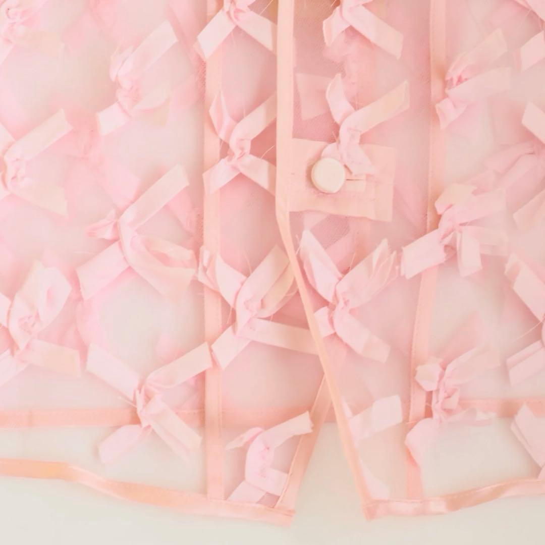 週末値下　jonnlynx ジョンリンクスribbon tulle gilet