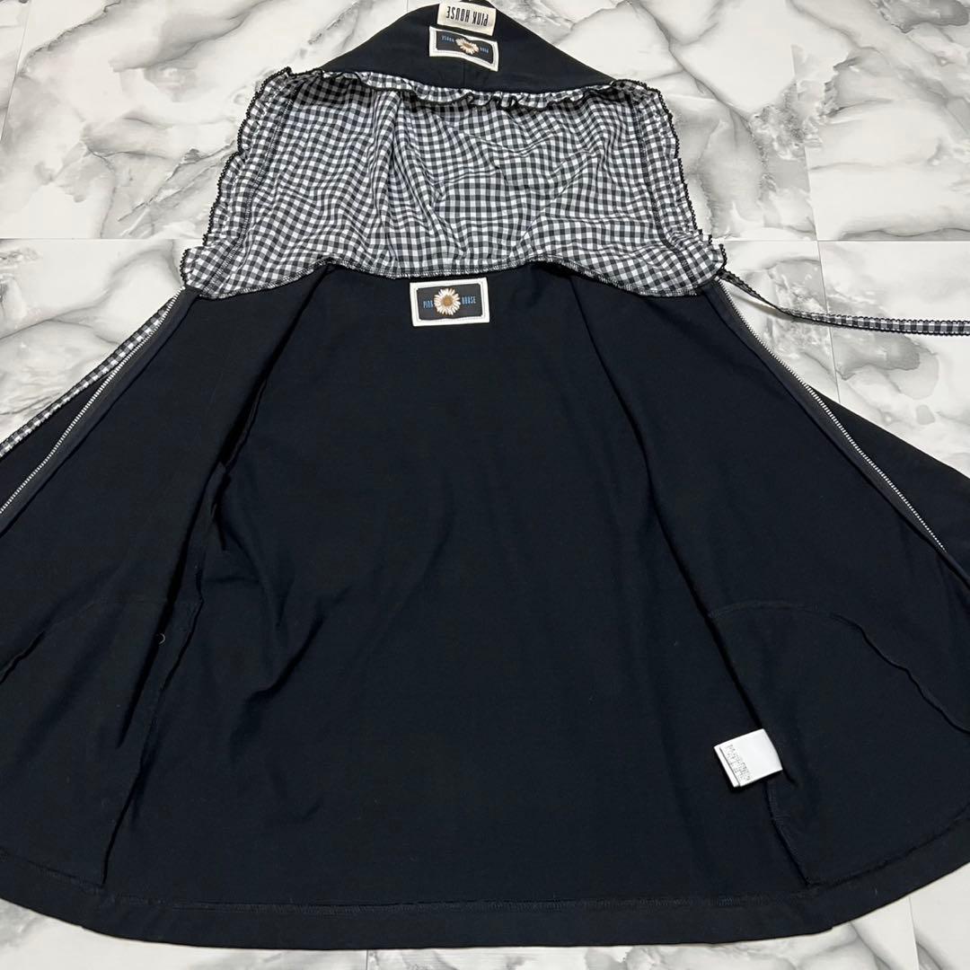 【極美品】ピンクハウス　ジップパーカー　2024年モデル　チェック　ブラック　M