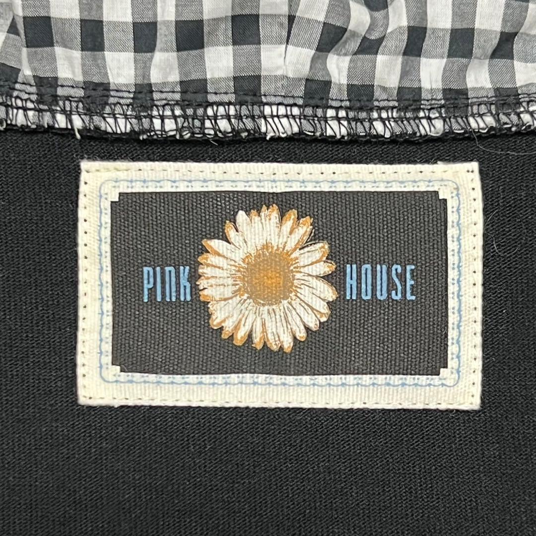 【極美品】ピンクハウス　ジップパーカー　2024年モデル　チェック　ブラック　M