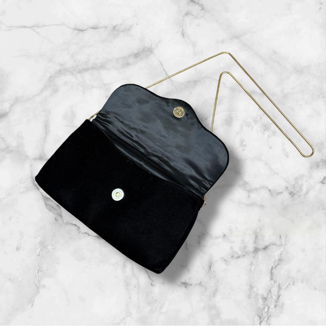 【極美品】皇室御用達 Lumyはしもと ビーズバッグ パーティー 刺繍 天然石