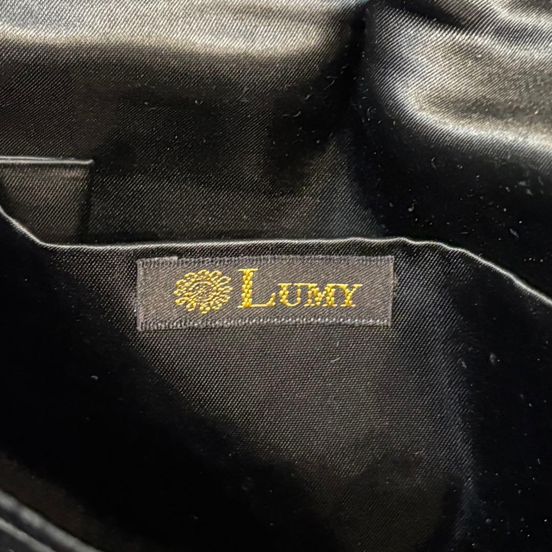【極美品】皇室御用達 Lumyはしもと ビーズバッグ パーティー 刺繍 天然石
