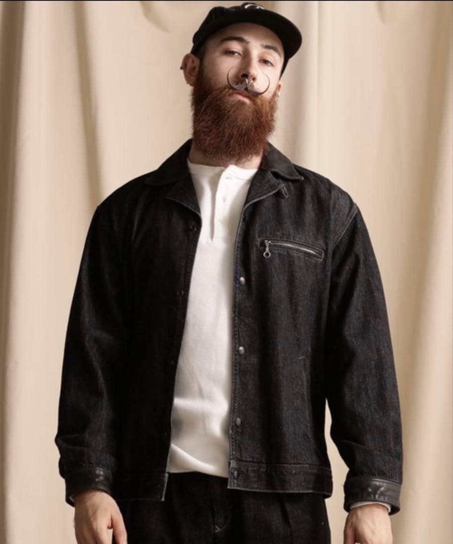 Schott ショット　ネップブラックデニム ワークジャケット定価39600円