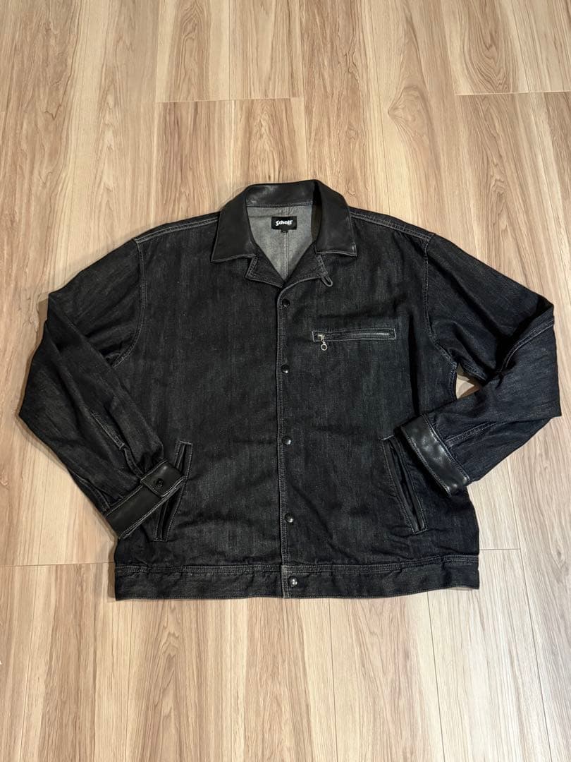 Schott ショット　ネップブラックデニム ワークジャケット定価39600円