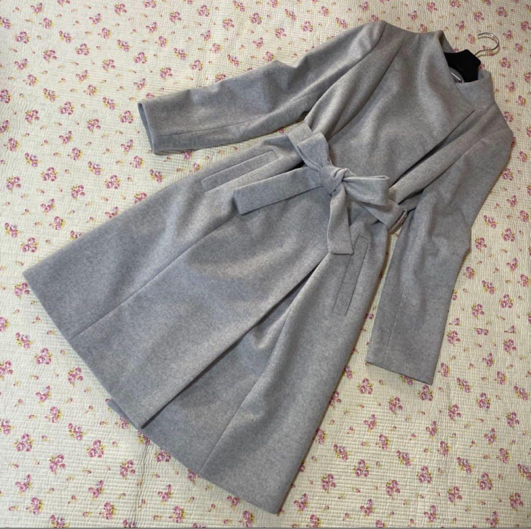 UNTITLED アンタイトル ウール 1 ロングコート ライトグレー系 DMW