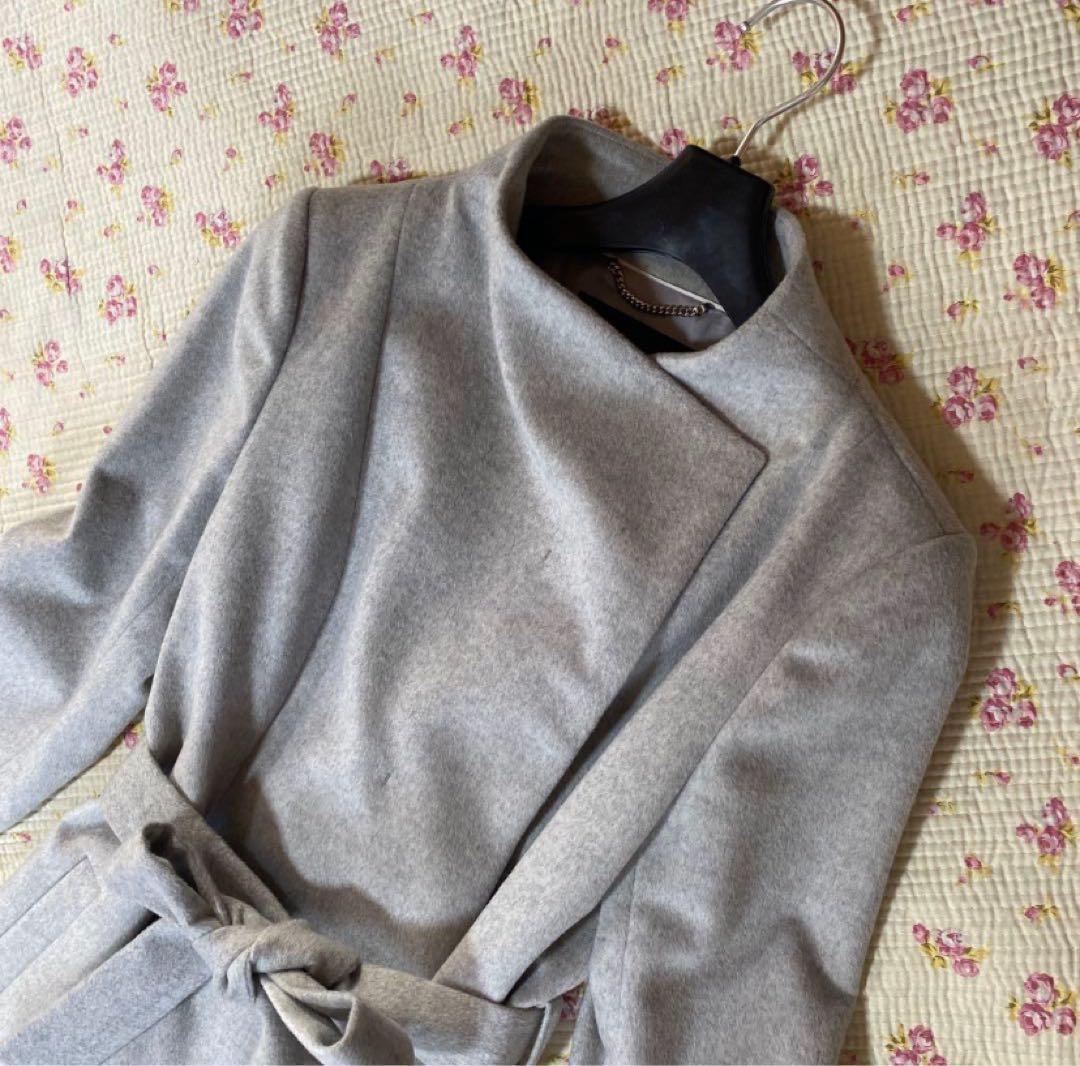 UNTITLED アンタイトル ウール 1 ロングコート ライトグレー系 DMW