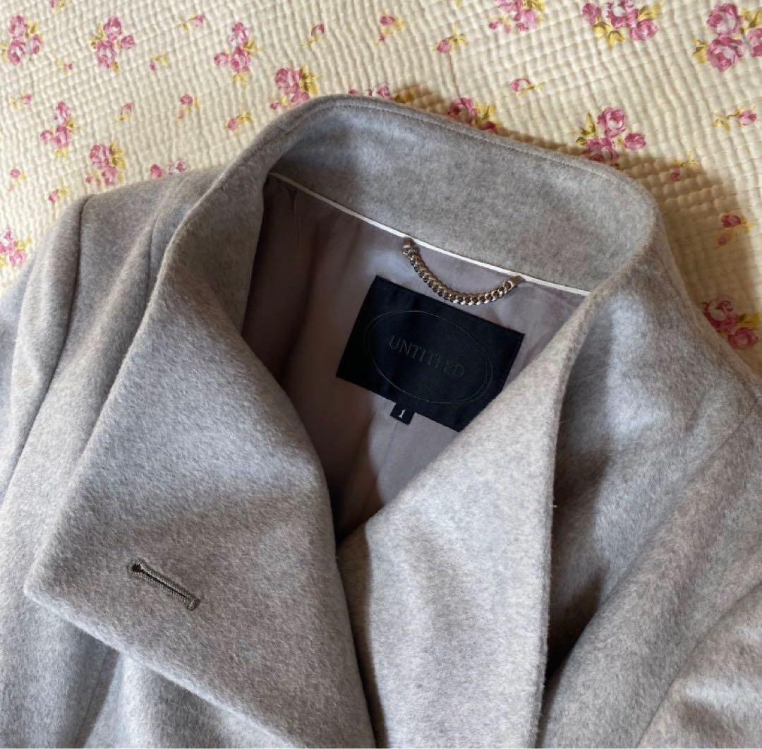 UNTITLED アンタイトル ウール 1 ロングコート ライトグレー系 DMW