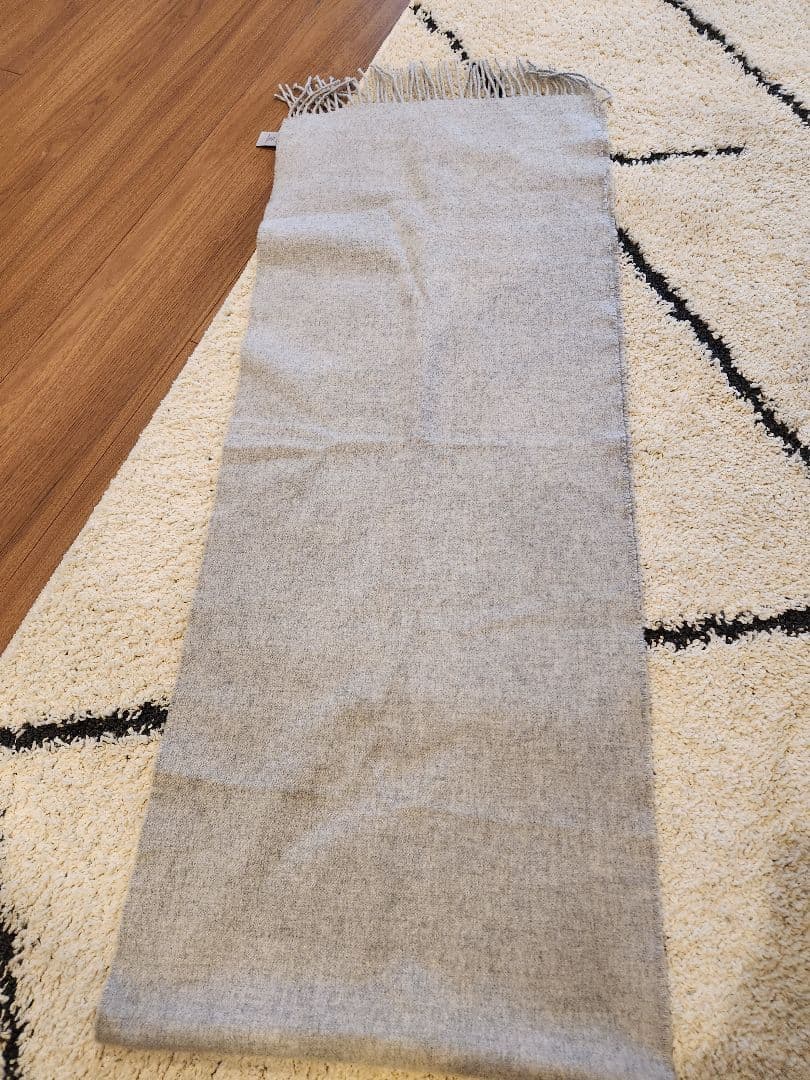 Johnstons of Elgin カシミヤ マフラー グレー