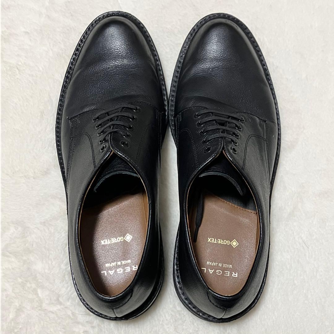 極美品 REGAL ゴアテックス 26.5d ビジネス シューズ 黒 シボ革