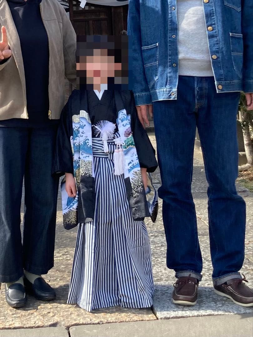 七五三 着物セット 波と鶴の柄