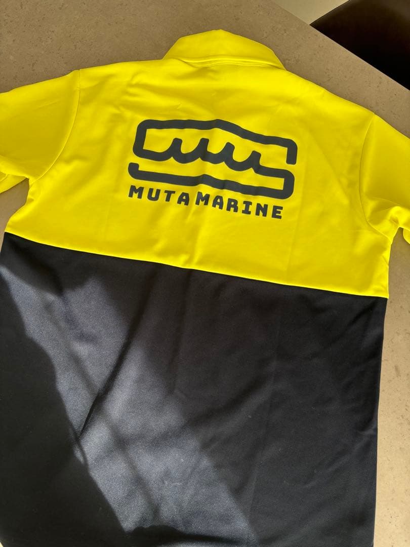 MUTA MARINE ポロシャツ L イエロー/ネイビー