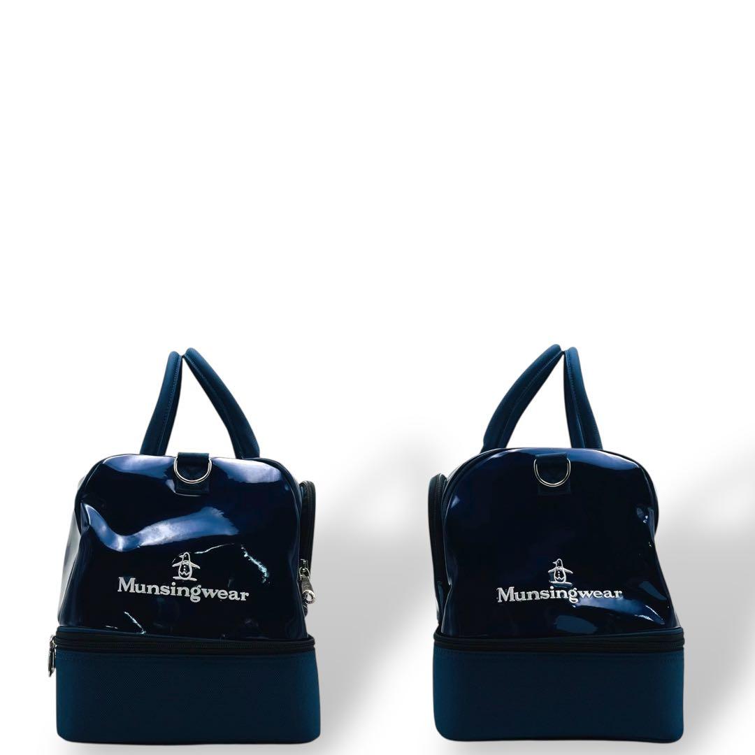 新品同様 Munsingwear ボストンバッグ エナメル 2way ゴルフ
