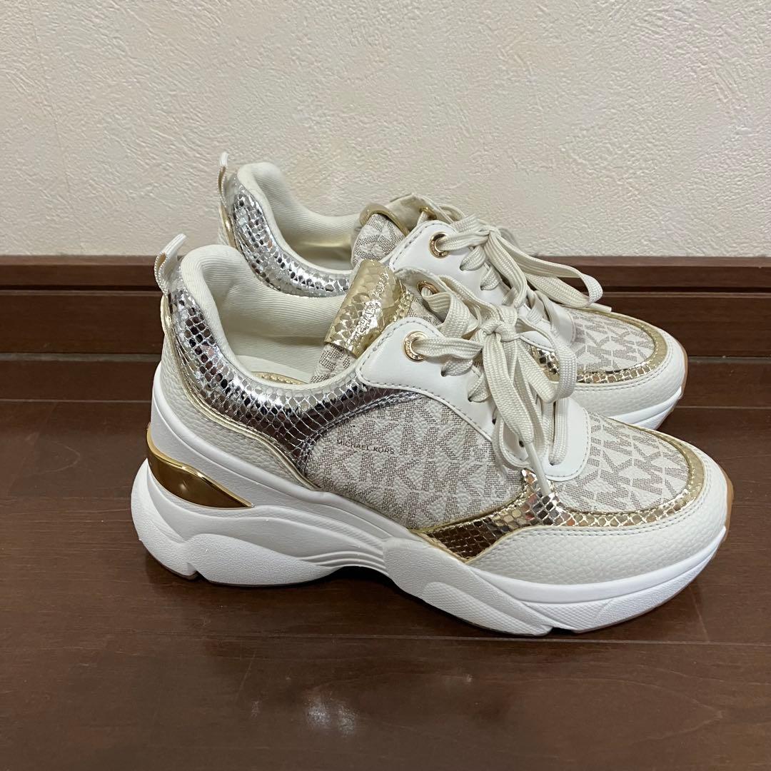 未使用【MICHAEL KORS】KATRINA メタリック リザード エンボス