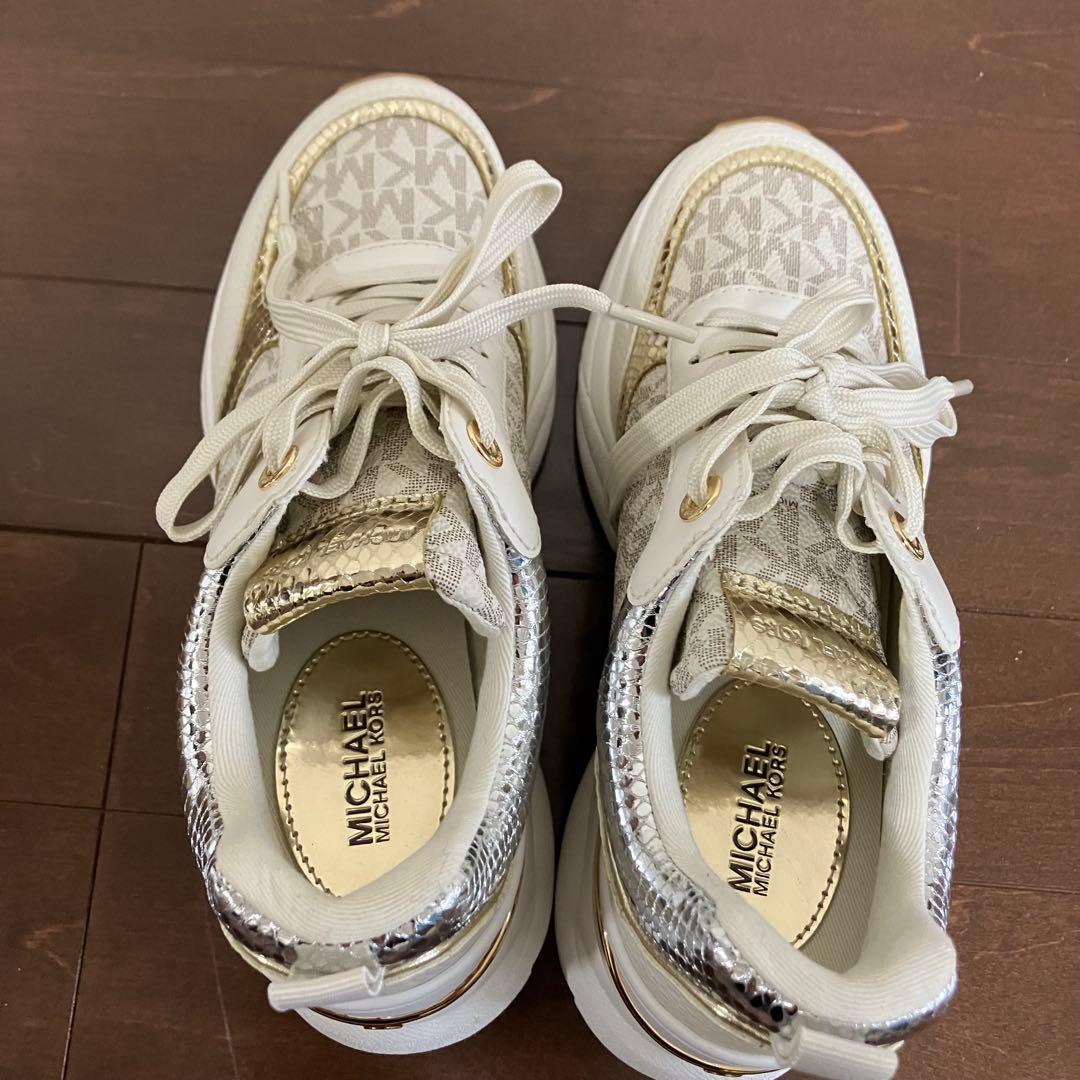 未使用【MICHAEL KORS】KATRINA メタリック リザード エンボス
