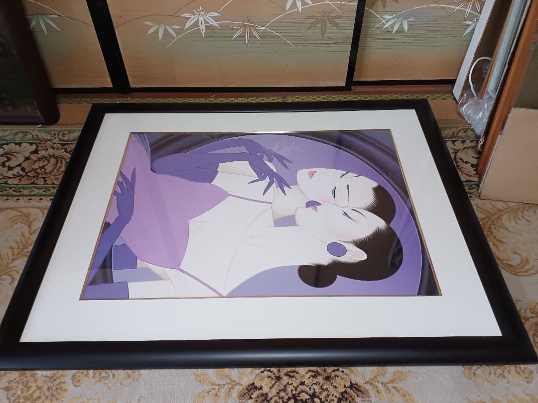 鶴田一郎 「艶鏡」　P20号　 版画　138/150