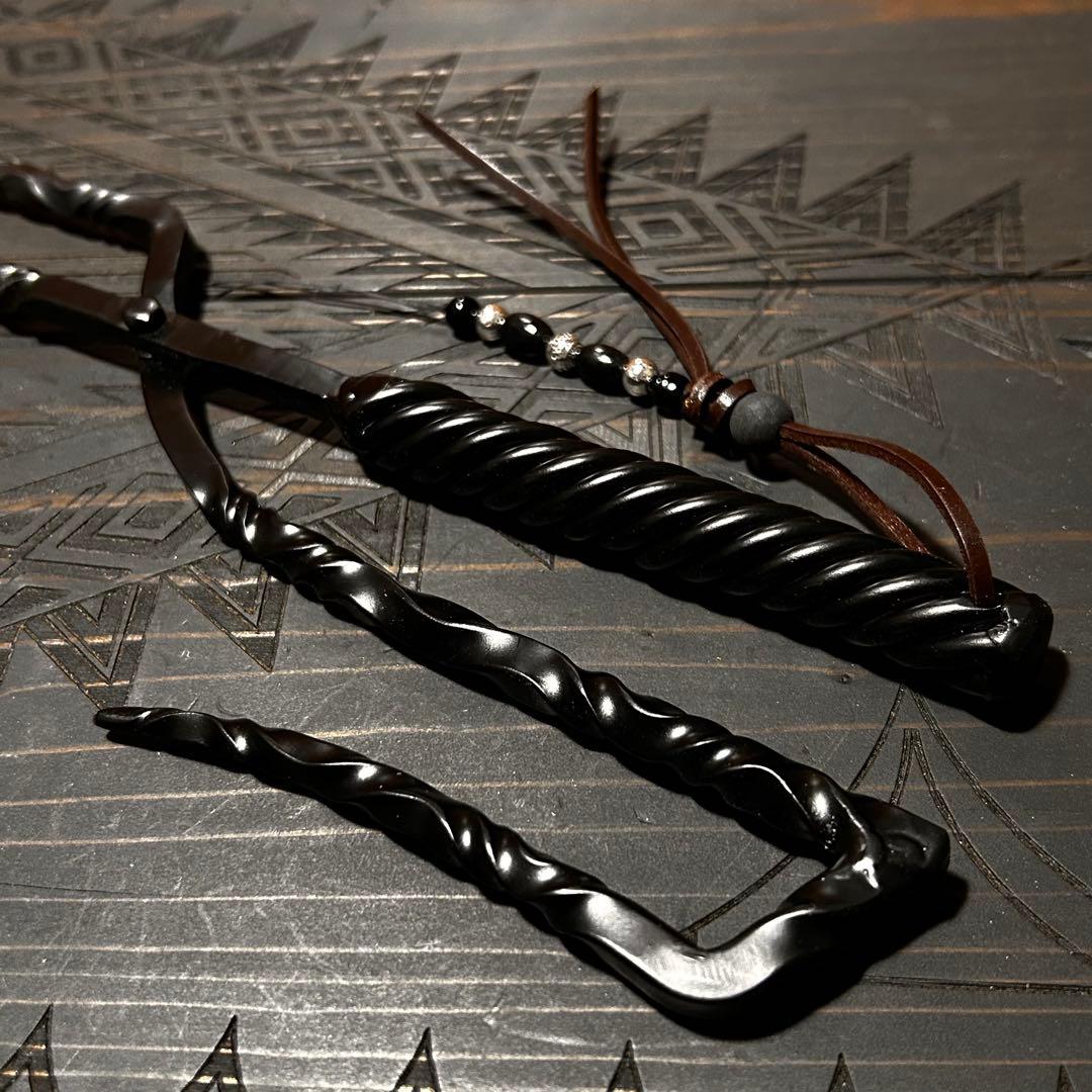 No.4 ツイスト薪ハサミ　火ハサミ　薪ハサミ　オリジナル薪ハサミ