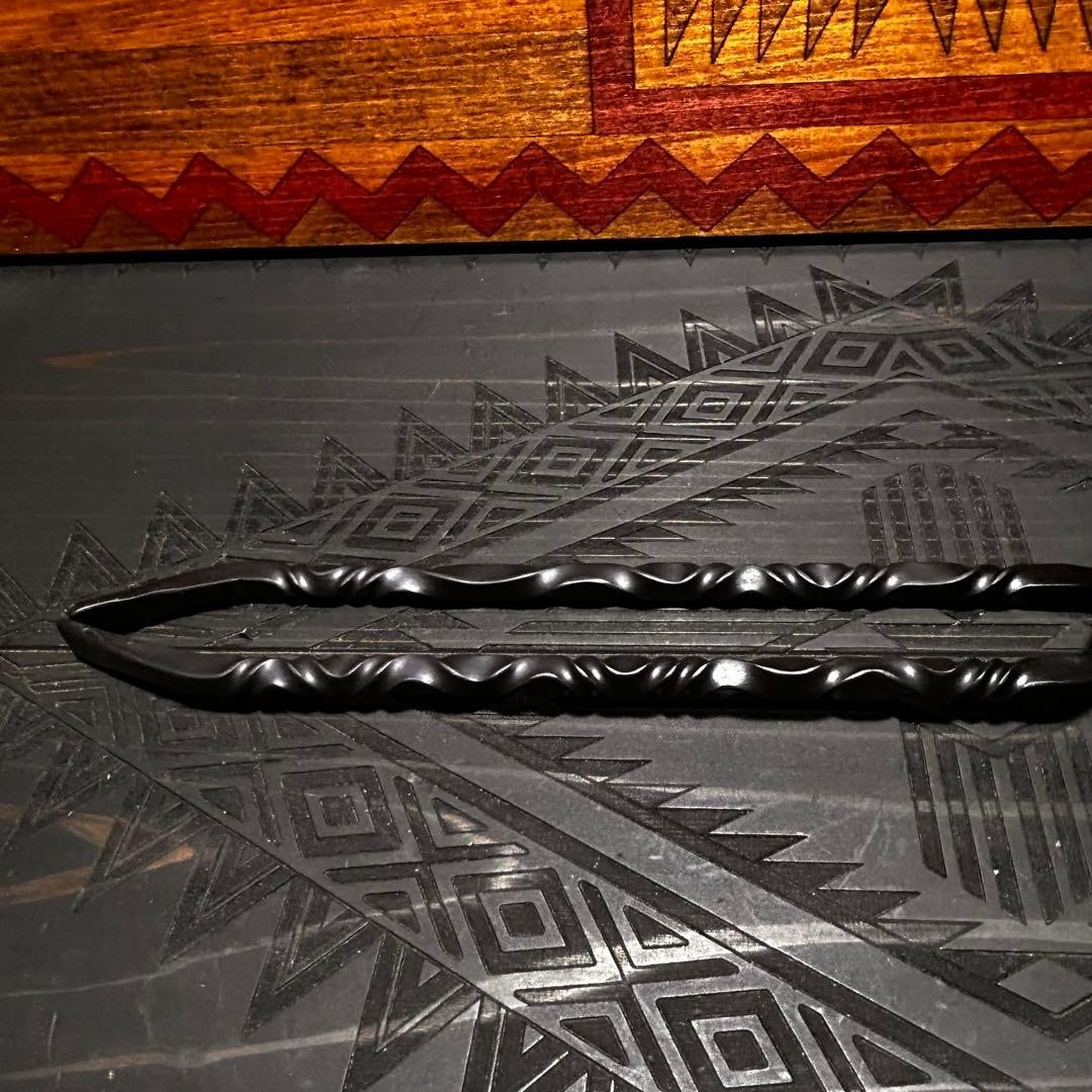 No.4 ツイスト薪ハサミ　火ハサミ　薪ハサミ　オリジナル薪ハサミ