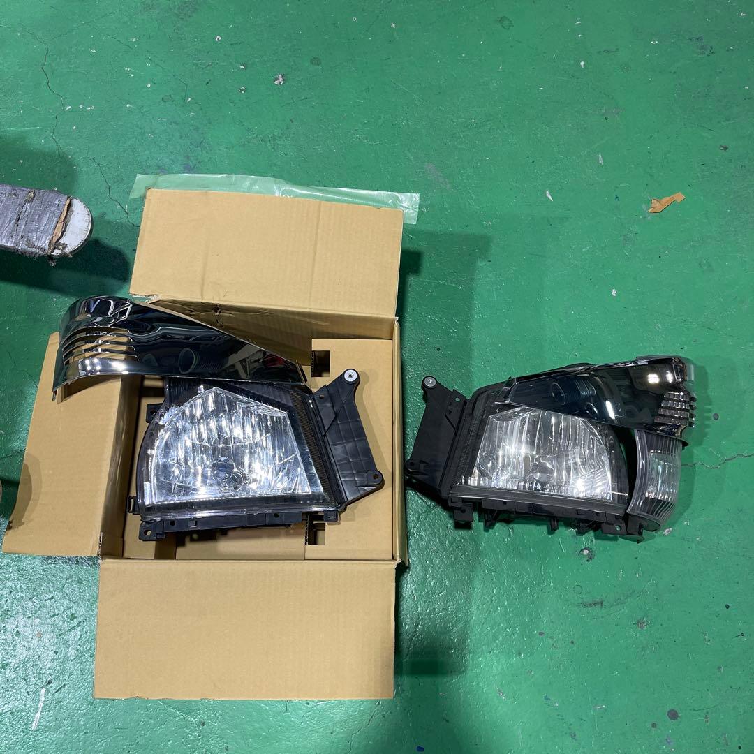 メッキエアロ付き PMエルフ ヘッドライト ウィンカー エアロ　いすず