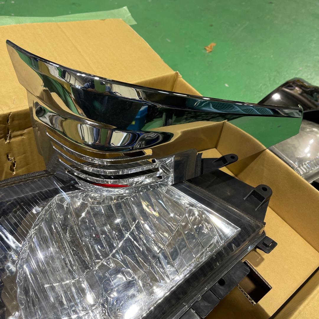 メッキエアロ付き PMエルフ ヘッドライト ウィンカー エアロ　いすず