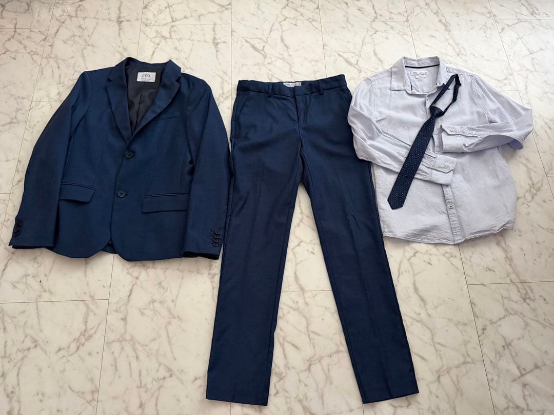 ZARA スーツセット (ジャケット、パンツ、シャツ、ネクタイ))