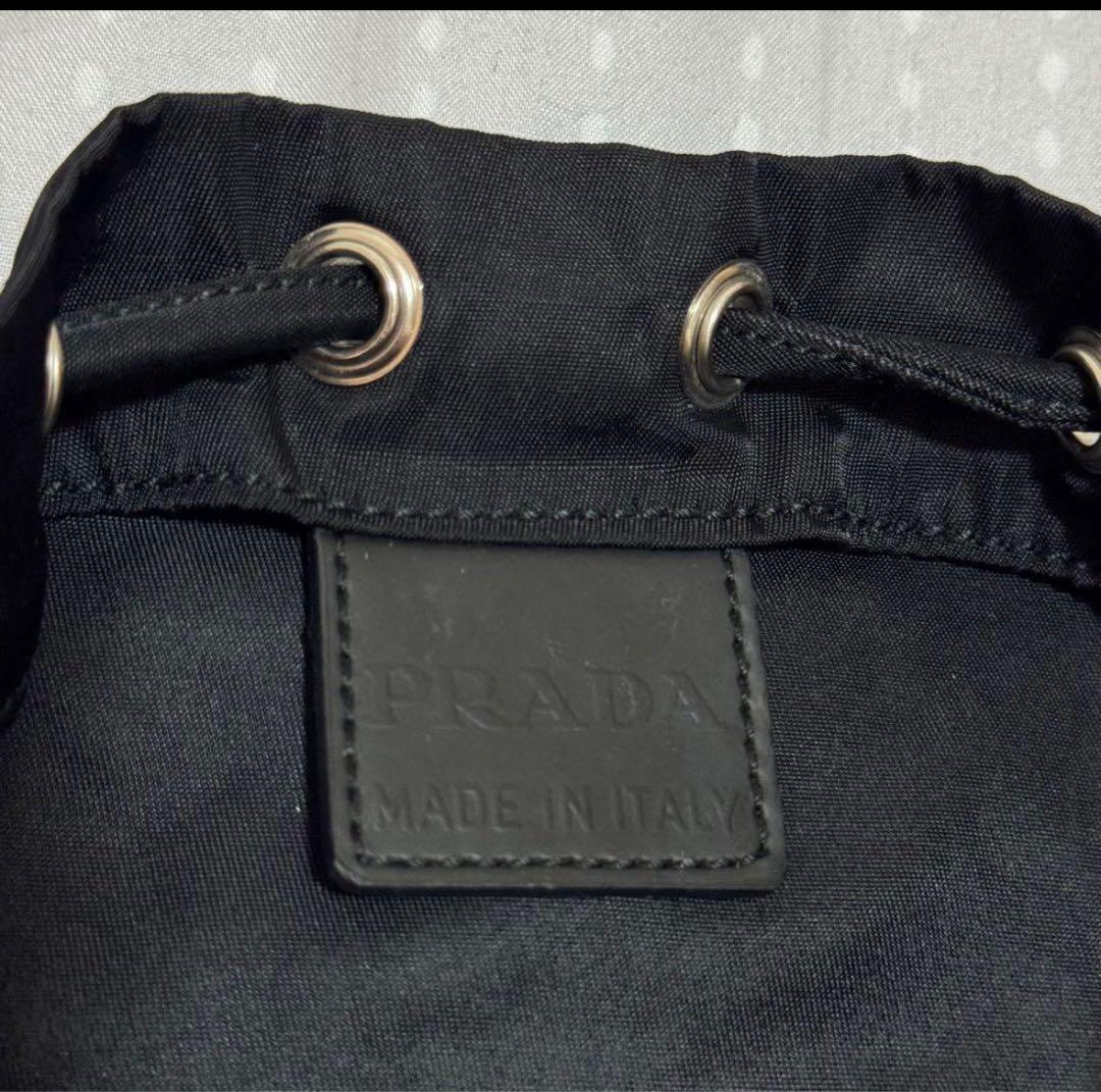 PRADA ブラック ドローストリングバッグ 巾着