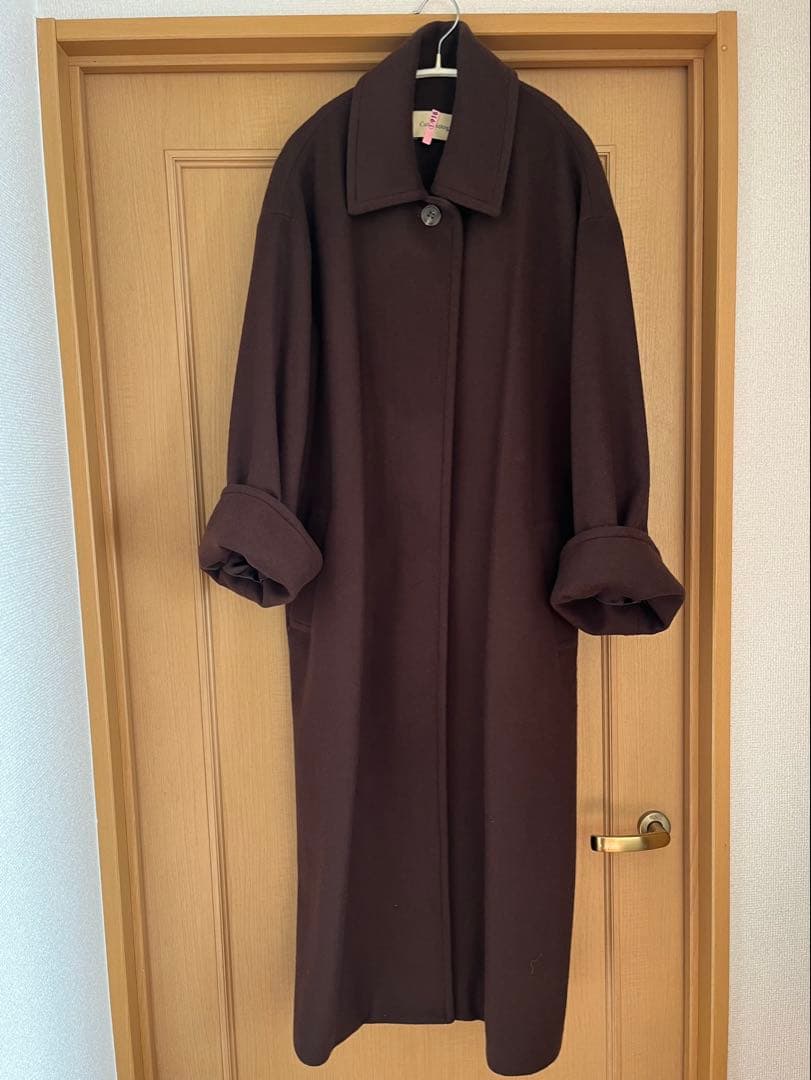 美品　カレンソロジー　ワイドスリーブロングコート　ブラウン