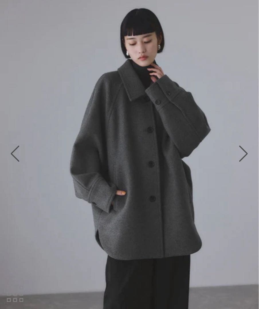 ADAM ET ROPÉ FEMME Super140'sメルトンシャツコート