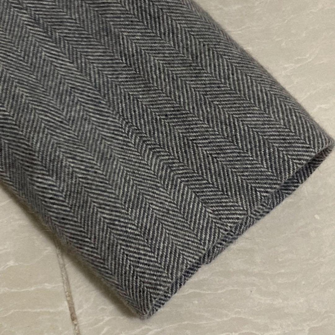 アクアスキュータム　ウールコート　ヘリンボーン　8　アンゴラ混