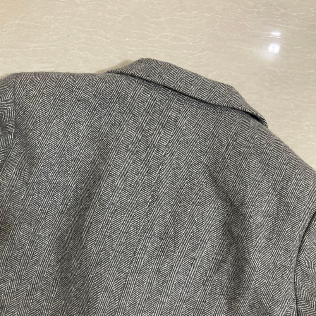アクアスキュータム　ウールコート　ヘリンボーン　8　アンゴラ混