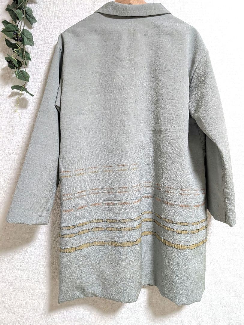 春コート 裏地付き 着物リメイク