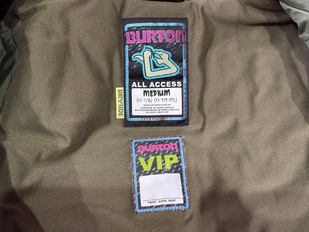 Burton 子ども用スノーボードウェア　サイズUS7/8 （6〜10才）