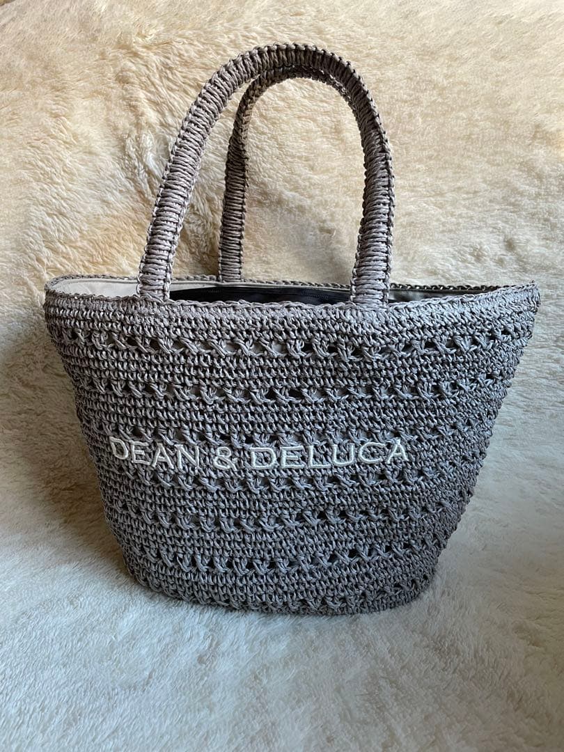 【本日限定価格】DEAN&DELUCA クロッシェバスケットバッグM グレー