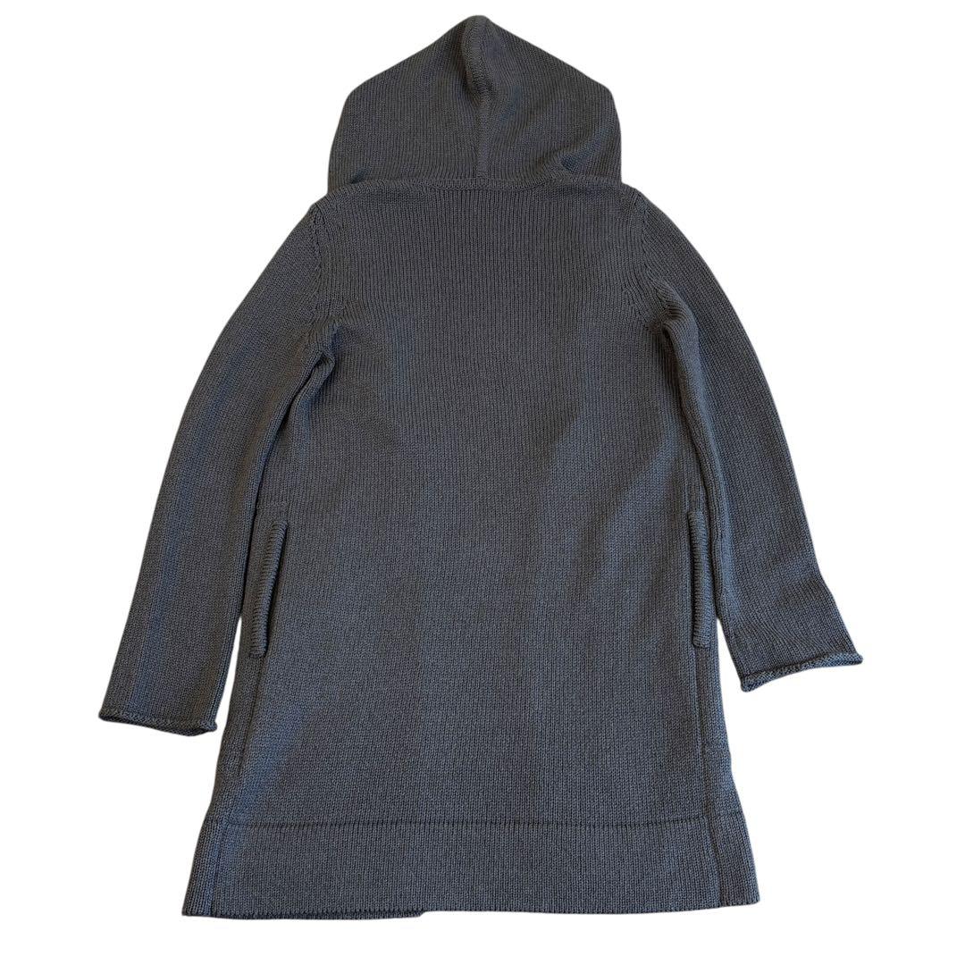 美品　FOXEY フォクシー フード付ロングニットコート グレー 日本製