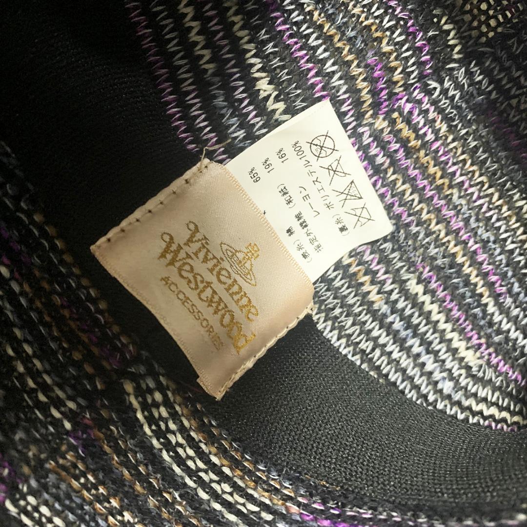 ヴィヴィアンウエストウッド ワンポイント　レザーロゴタグ　ハット