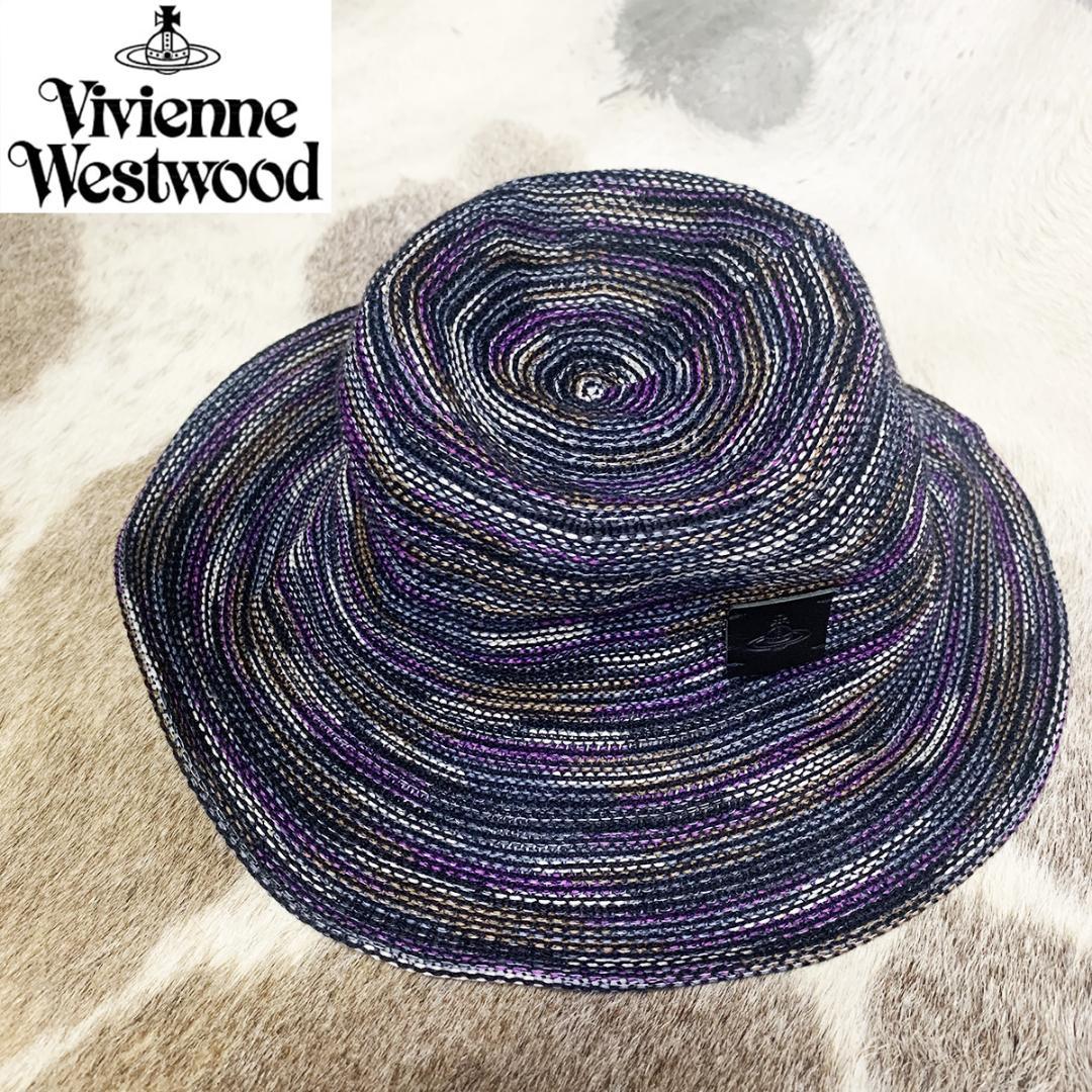 ヴィヴィアンウエストウッド ワンポイント　レザーロゴタグ　ハット