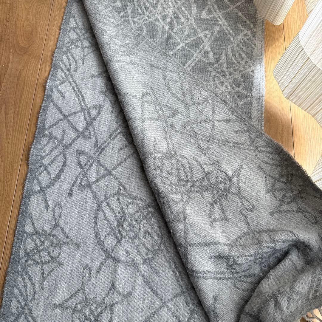 VivienneWestwood オーブ柄灰色マフラー リバーシブル