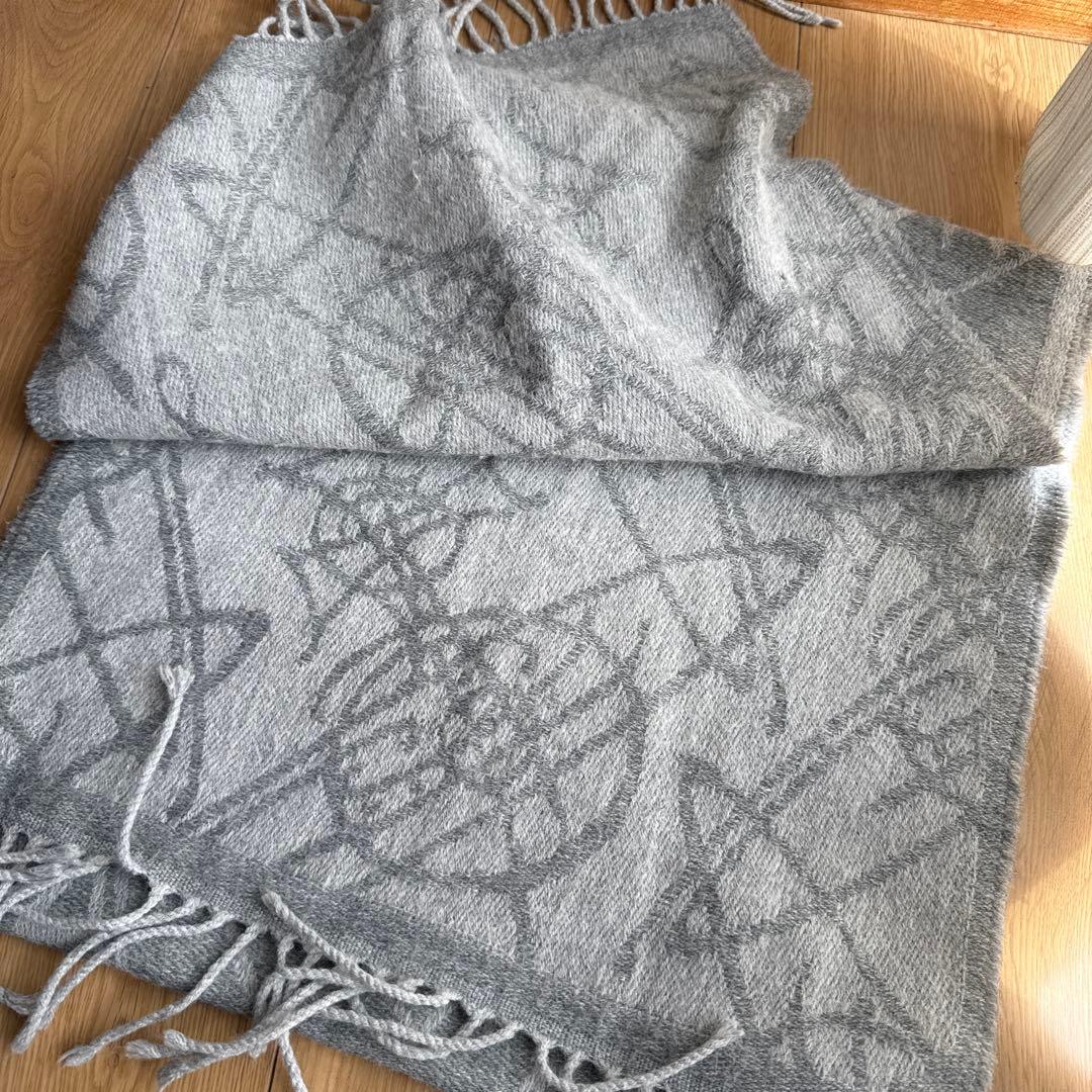 VivienneWestwood オーブ柄灰色マフラー リバーシブル