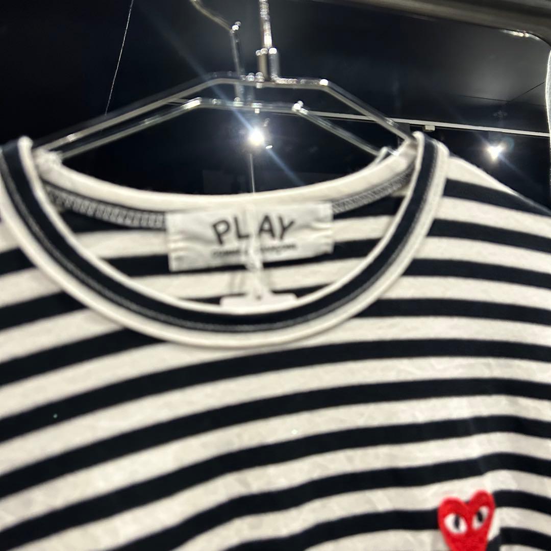 コムデギャルソン　プレイ　play ボーダー　ロンT ワッペン　長袖