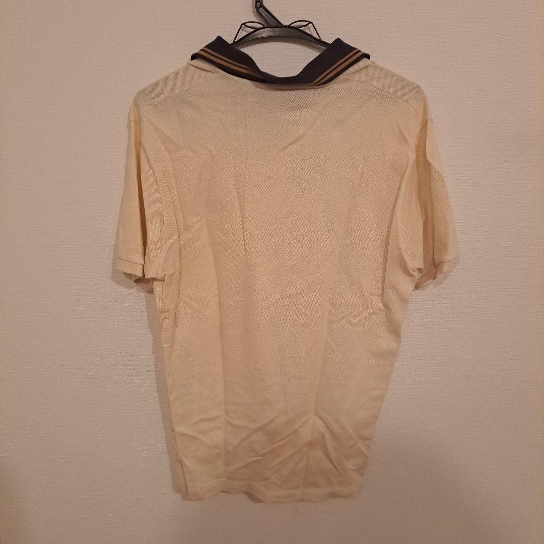 GUCCI ポロシャツ クリーム色 ネイビー襟