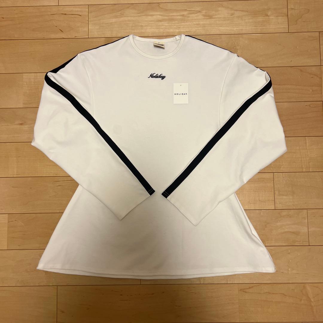 極美品 HOLIDAY ホリデイ LINE FLARE WARM TOPS 白