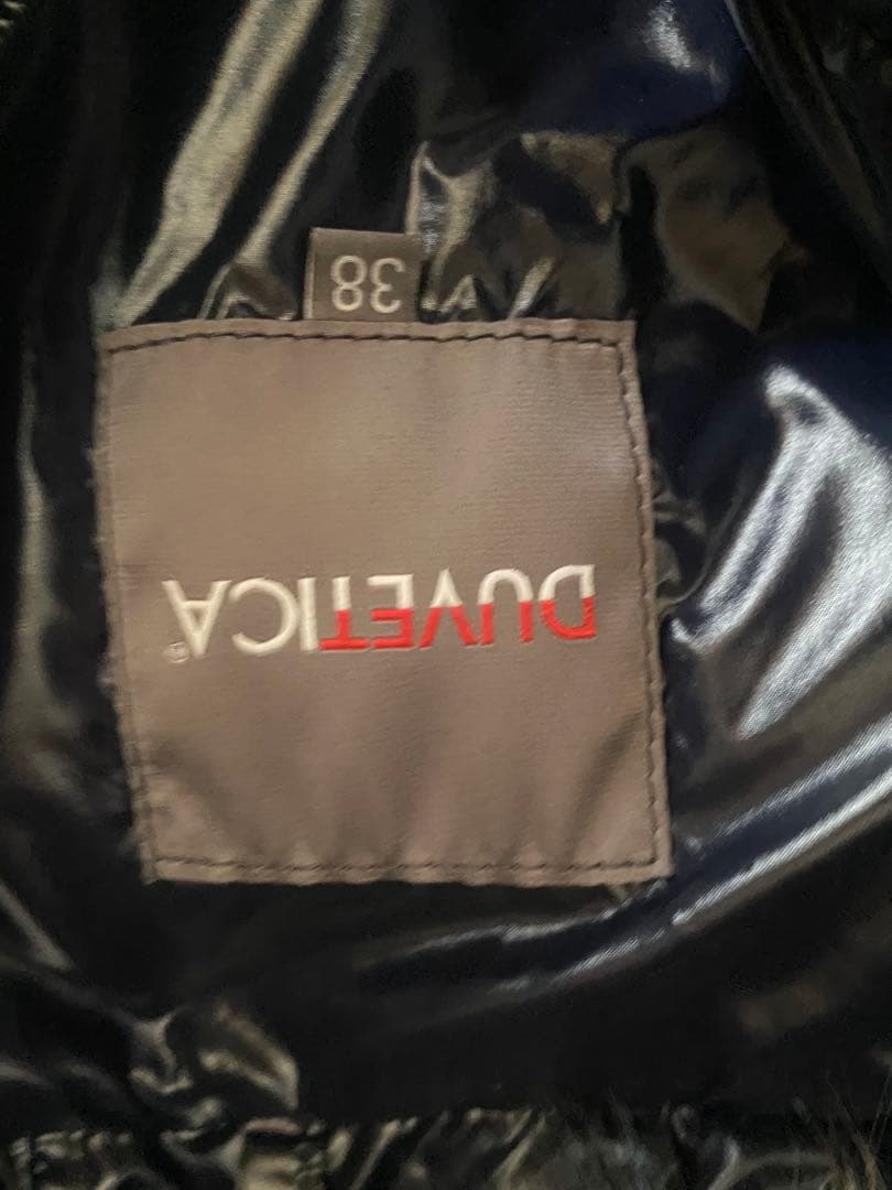 DUVETICA ネイビー ダウンベスト フード付き