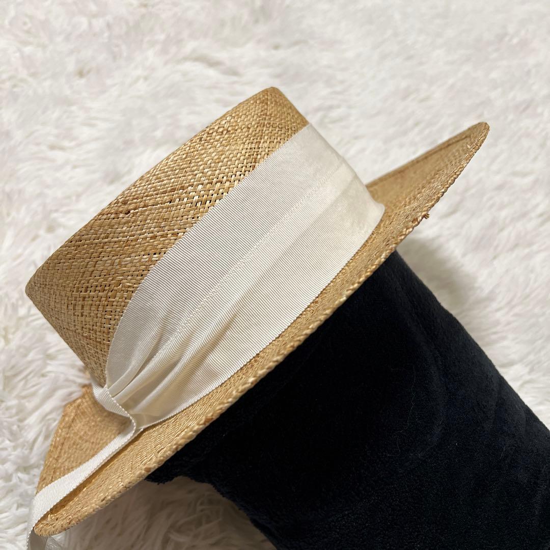 【美品】chapeau d' o　シャポードォー　カンカン帽　バオキャノチェ